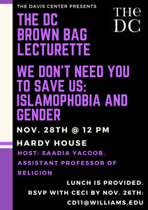 Davis Center Brown Bag Lecturette: Saadia Yacoob