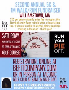5K/1M Charity Run Your Pie Off: Sat Nov 24 Taconic Golf Course