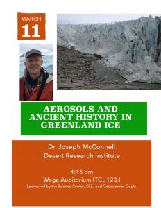 Aerosols and Ancient History in Greenland Ice