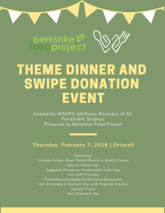 Theme Dinner and Swipe Donation for Berkshire Food Project