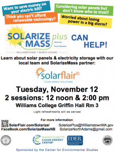 HOME SOLAR INFO SESSION: Clean, affordable, discounted solar power for your home: Nov. 12