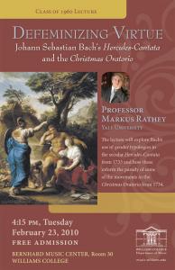 Prof. Markus Rathey - Class of 1960 Lecture