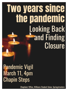 Commemorating two years since the pandemic - Pandemic Vigil