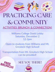 Practicing Care and Community Event! Hosted by WGSS 345 students