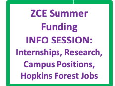 SUMMER INFO SESSION: ZCE Enviro Internship & Research Grants + Campus Internships + HMF Jobs