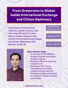 From Grassroots to Global: Inside International Exchange and Citizen Diplomacy with Damian Janda '21