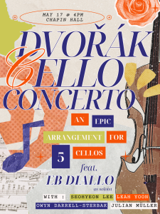?  Dvořák Cello Concerto, arr. for 5 cellos!