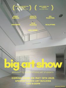 BIG ART SHOW Thurs, May 15th 7-9pm